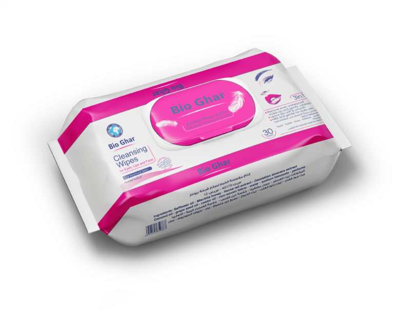 BIO Ghar Cleansing Wipes for Eyes, Lips and Face - 30 wipes
