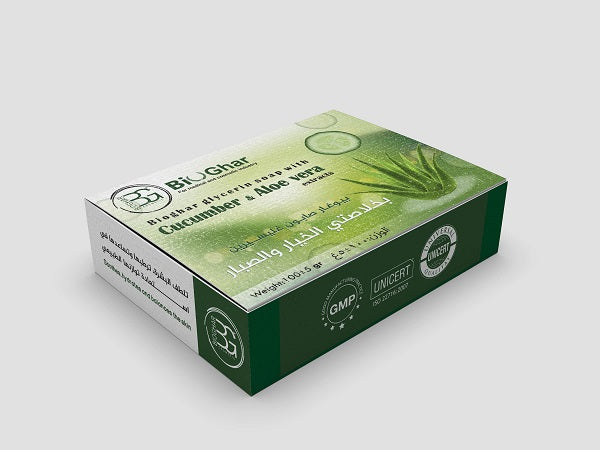 Bio Ghar Glycerin Soap with Cucumber & Aloe Vera Extracts – 100g