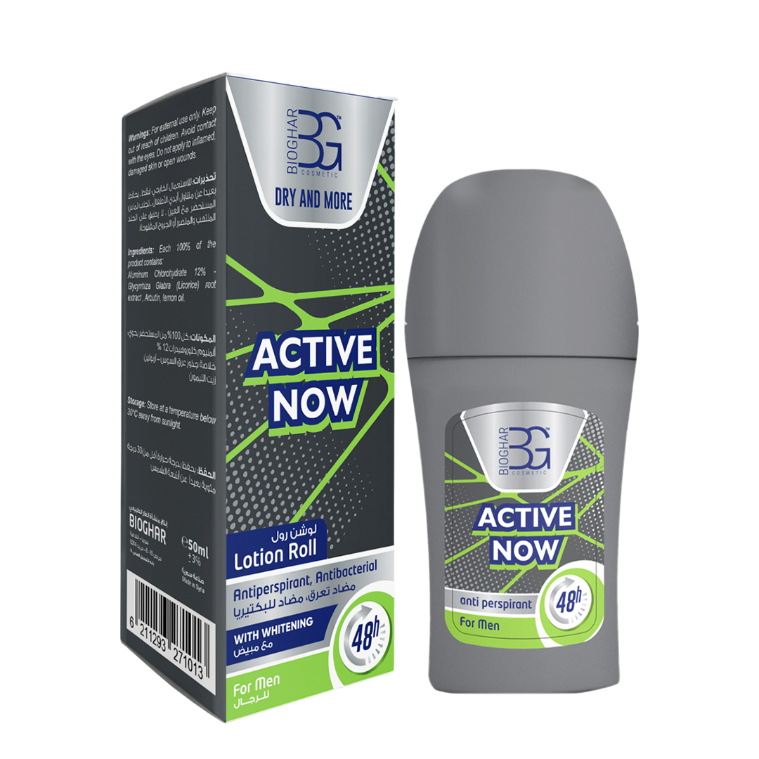 Bio Ghar Lotion Roll on Active Now Level With Whitening For Men - 50ml