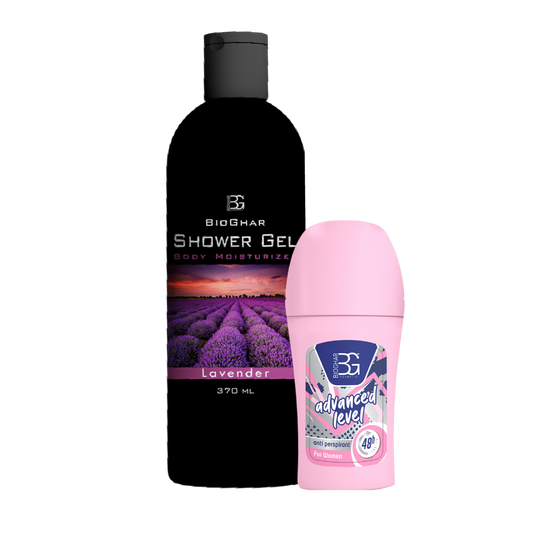 Lavender Bliss Duo Shower Gel & Roll-On Deodorant Bundle - 2 Pcs